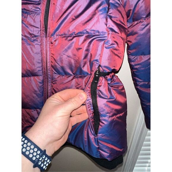 Women's Nike Down Puffer Purple Iridescent Jacket XS - Picture 3 of 7
